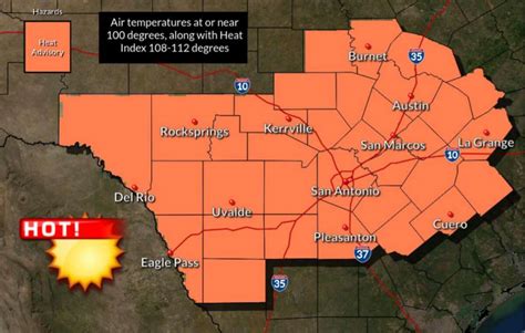 San Antonios Heat Index Could Reach 107 On Friday Nws Says