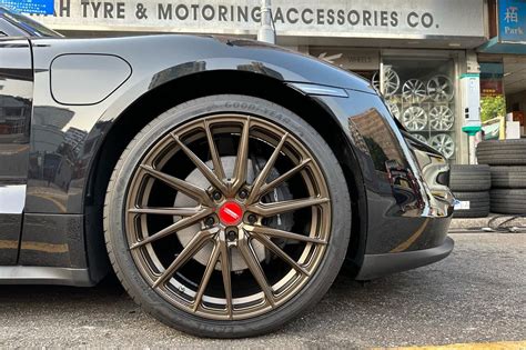 Porsche Taycan Black Vossen Hf T Wheel Wheel Front