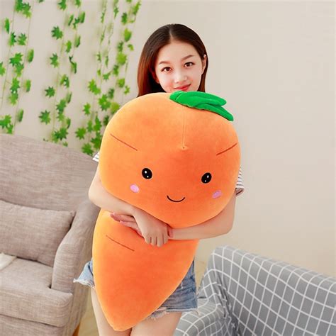 Simulation Stuffed Carrot Plush Toy Soft Stuffed Carrot Body Pillow Fmome Toys