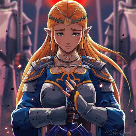 Botw Princess Zelda By Janicescottart Rzelda