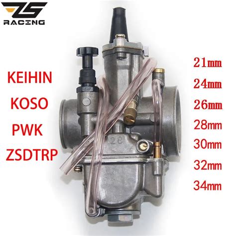 Zs Racing 2t 4t Universal Keihin Pwk Oko Motorcycle Carburetor Carburador 21 24 26 28 30 32 34mm