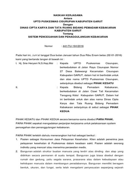 Naskah Kerjasama Dg Damkar Pdf