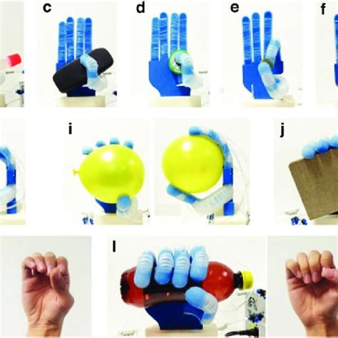 Demonstrated Grasping Of A Variety Of Objects Using Three Kinds Of