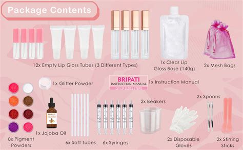 Bripati Diy Lip Gloss Making Kit 46pcs Diy Lip Gloss Kit To Make Your Own Lip