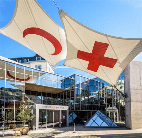 Geneva, Switzerland - September 3, 2020: Entrance of the International ...