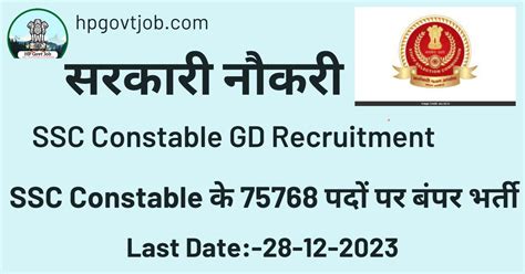 SSC Constable GD Recruitment 2023