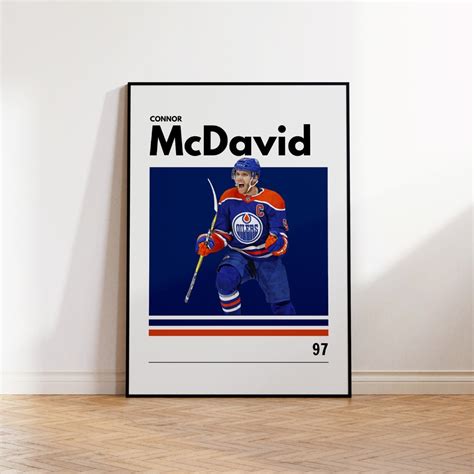 Connor Mcdavid Poster Edmonton Oilers NHL Poster Hockey Poster