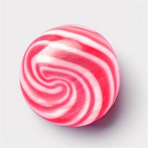 Premium Photo | A red and white candy piece with a red and white swirl ...