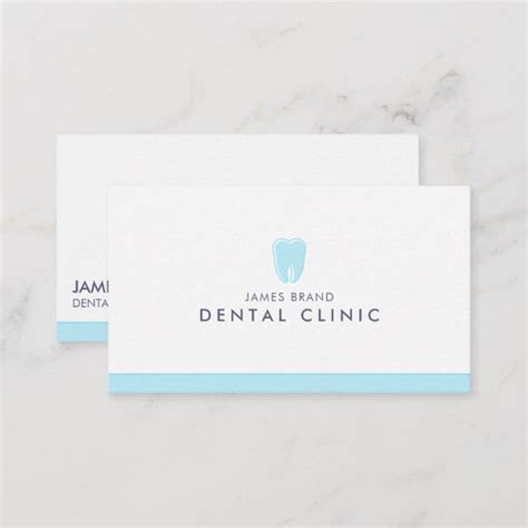 Minimalist Dental Clinic Dentist Business Card J32 Design