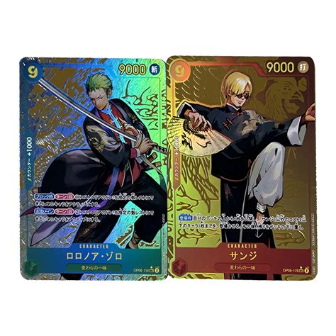 2Pcs/set One Piece Anime Sanji And Zoro Trading Cards - AnimeMerch.com