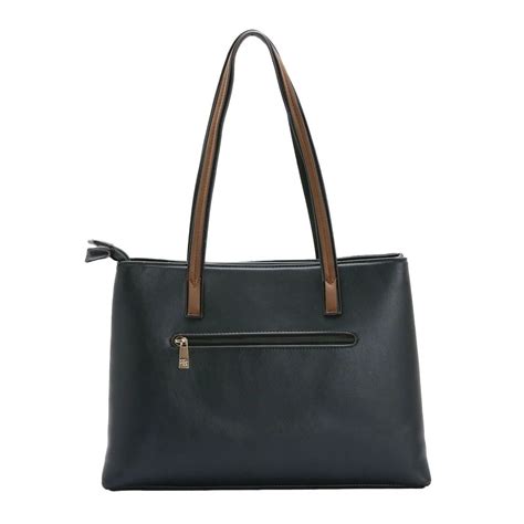 Bolsa Feminina Al A De Ombro Duo Color Preto Chenson