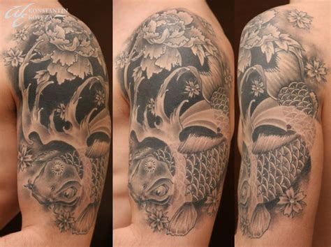 Tatouage Paule Japonais Carpe Carpe Ko Par West End Studio