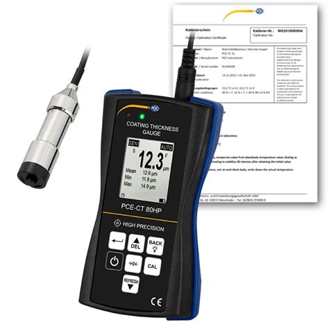 Coating Thickness Gauge Pce Ct Hp Fn D Ica Incl Iso Calibration