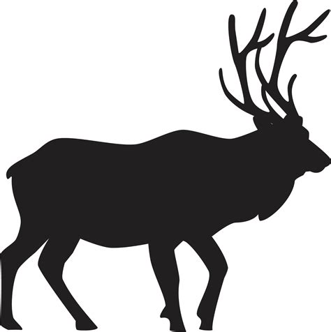 Elk Silhouette Free Vector Art - (95 Free Downloads)