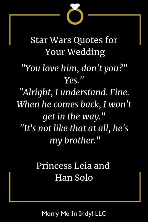 Star Wars Quotes To Inspire Your Wedding Vows And Wedding Ceremony