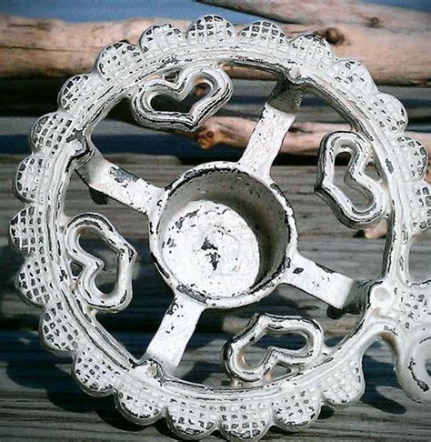 S A L E Vintage Trivet Cast Iron Trivet White Trivet