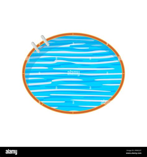 Oval-shaped swimming pool vector illustration Stock Vector Image & Art ...