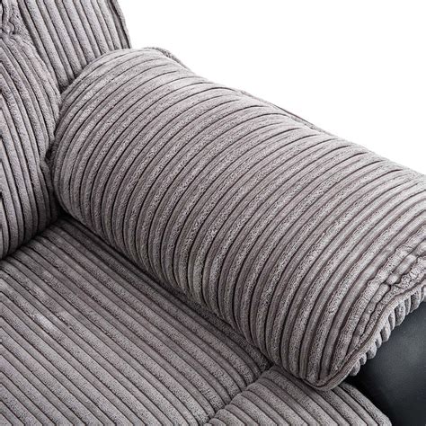 Postana Electric High Back Jumbo Cord Fabric Recliner Seater Sofa