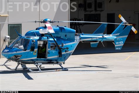 Vh Vcb Mbb Kawasaki Bk117b 2 Orange Helicopters Aussieairliners