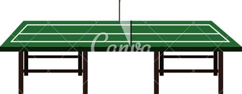 Ping Pong Table Isolated Icon Canva