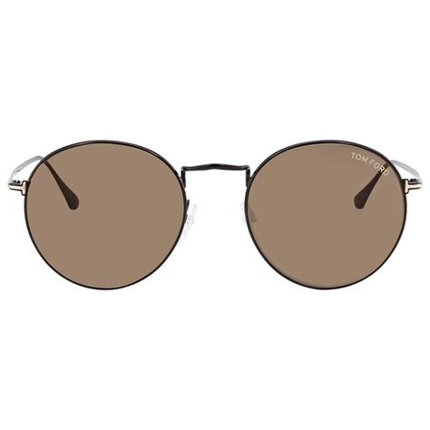 Tom Ford Brown Round Unisex Sunglasses Ft0649 01e Unisex Sunglasses Tom Ford Tom Ford Sunglasses