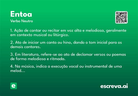 O Que Significa Entoando - Entoa - Significado e Sinônimo - escreva.ai