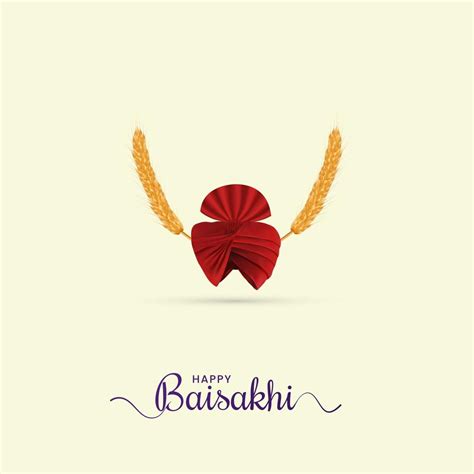 Celebration of Punjabi festival Vaisakhi Baisakhi festival creative design with typography ...