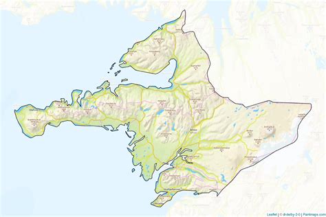 Make Printable Vesturland Maps With Border Masking Cropping Using