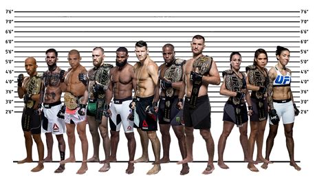 The height of UFC champions to scale, male and female. The tallest UFC ...