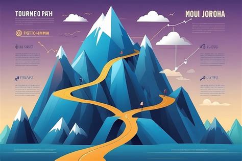 Premium Photo Mountain Journey Path Route Challenge Infographic