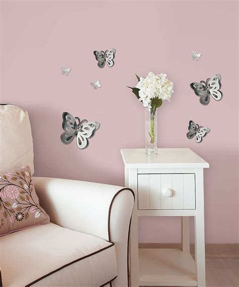 Butterfly D Mirror Wall Decal Set Butterfly Wall Decals Mirror