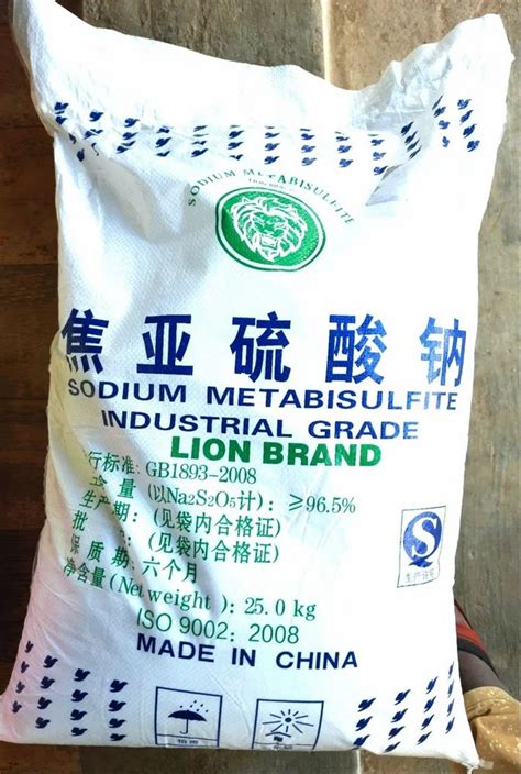 Form Powder Sodium Metabisulphite Smbs 99 25 Kg Bag At 45 Kg In