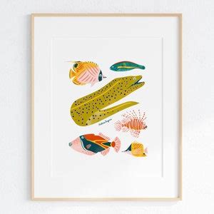 Hawaiian Fish Art Print, Hawaii Art, Marine Life Art, Fish Print, Hawaii Poster, Ocean Friends ...