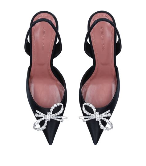 Womens Amina Muaddi Black Embellished Rosie Slingback Pumps Harrods Uk