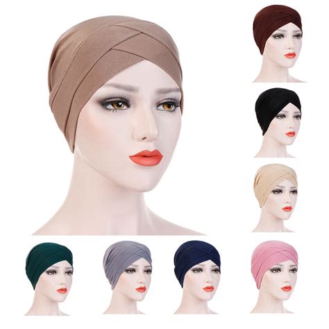 High Quality Criss Cross Muslim Hijab Inner Hat Underscarf Pull On