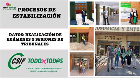 CSIF DATOS DE LOS PROCESOS SELECTIVOS DE ESTABILIZACIÓN