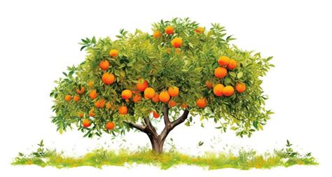 Premium Ai Image Orange Tree Isolated On A White Or Transparent