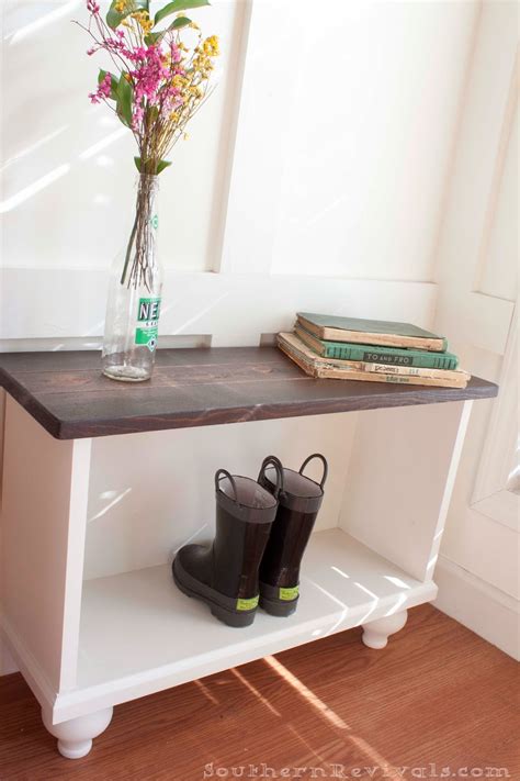 A Storage Bench For Small Entryway Space Southern Revivals