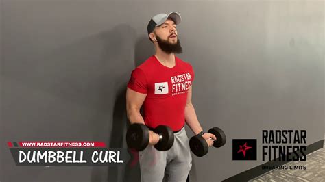 Radstar Fitness Dumbbell Curl Bicep Exercise YouTube