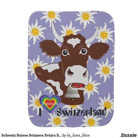 Schweiz Suisse Svizzera Svizra Switzerland Kuh Baby Spucktuch