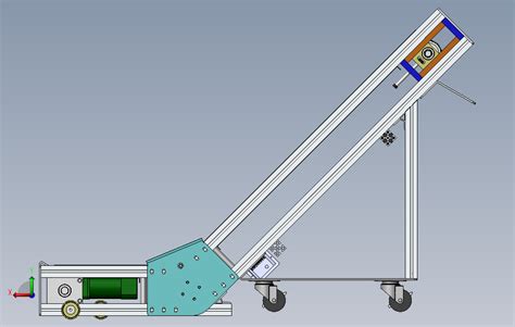 爬坡型皮带输送机3d数模图纸solidworks设计0 Solidworks 2015 模型图纸下载 懒石网