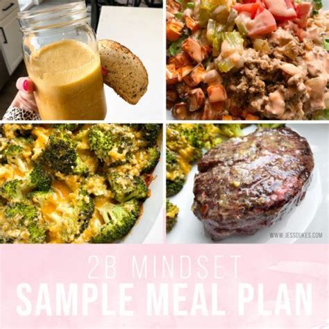 B Mindset Sample Meal Plan Jess Dukes Sample Meal Plan Meal