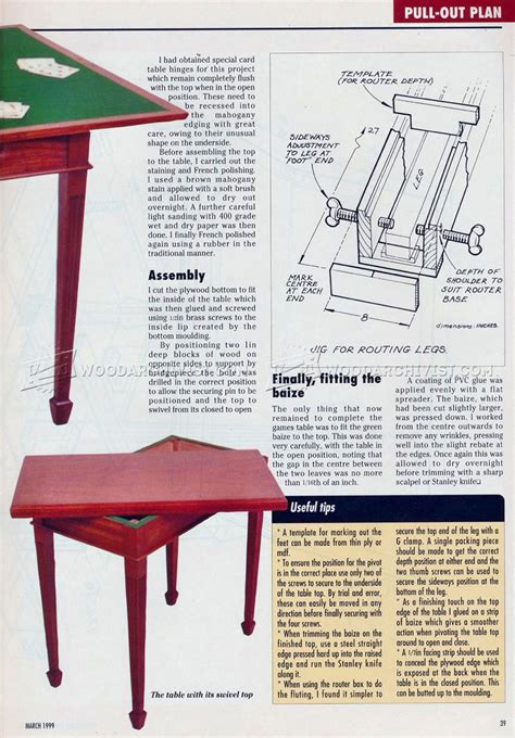 Gaming Table Plans • WoodArchivist