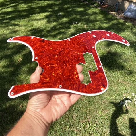 Wide Bevel Celluloid Tortoise Pickguard For Fender Precision Bass Deep