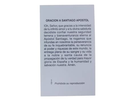 Estampas Santoral Santiago Apostol 10x6cm El Propagador Cristiano