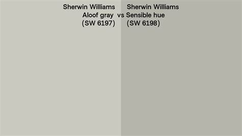 Sherwin Williams Aloof Gray Vs Sensible Hue Side By Side Comparison