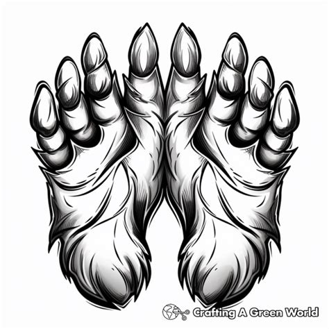 Bear Paw Coloring Pages Free And Printable