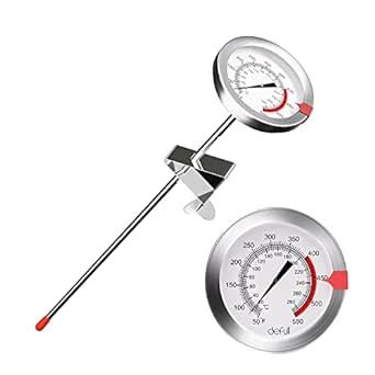 Defull Deep Fry Thermometer With Clip Instant Read Dial Thermometer