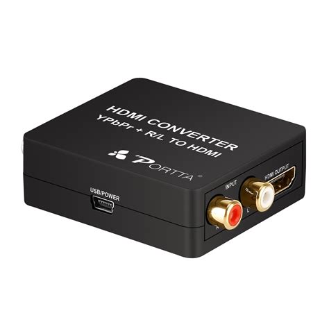 Portta Spetrh Ypbpr Component Rgb R L To Hdmi Mini Converter V