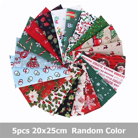 5 10pcs Christmas Series Fabric Cotton Printed Clo Grandado